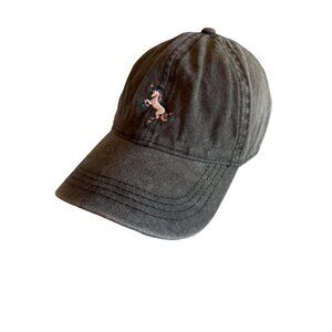 Embroidered Unicorn Gray Hat Cap Adjustable